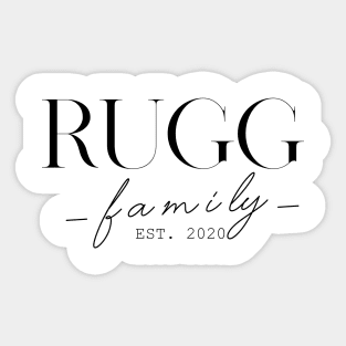 Rugg Family EST. 2020, Surname, Rugg Sticker